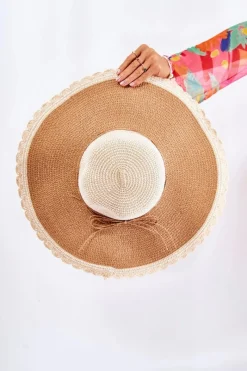 Best Boto Damski Kapelusz Z Paskiem Beżowo-Brązowy Klara