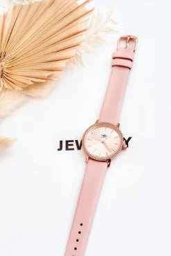 Online Michael John Damski Klasyczny Zegarek Na Pasku Różowy