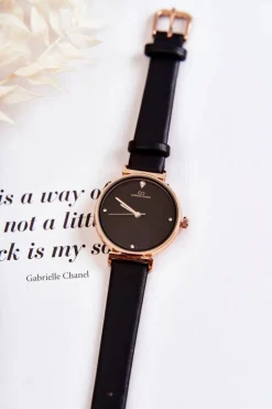 Online Giorgio&Dario Damski Klasyczny Zegarek Na Skórzanym Pasku Czarny