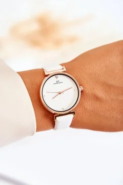 Zegarki>Giorgio&Dario Damski Klasyczny Zegarek Na Skórzanym Pasku Biały