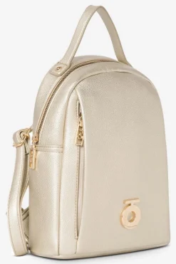 Damski Mały Plecak Z Eko Skóry BAGP230-K023 Złoty Plecaki|Torebki Nobo