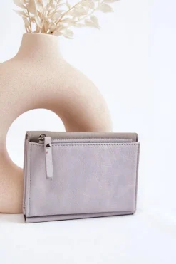 Portfele>Boto Damski Mały Portfel Na Magnes Szary Zaya