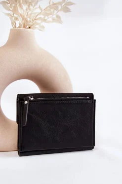 Portfele>Boto Damski Mały Portfel Na Magnes Czarny Zaya