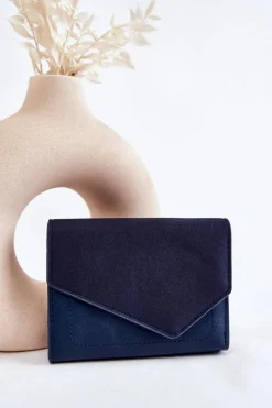 New Damski Mały Portfel Na Magnes Granatowy Zaya Portfele