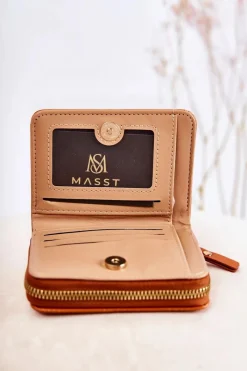 Boto Damski Mały Portfel Z Ozdobą Jasnobrązowy Sanchos