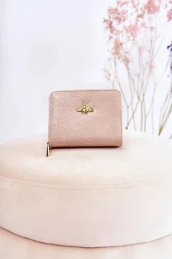 Clearance Damski Mały Portfel Z Ozdobą Beżowy Sanchos Portfele