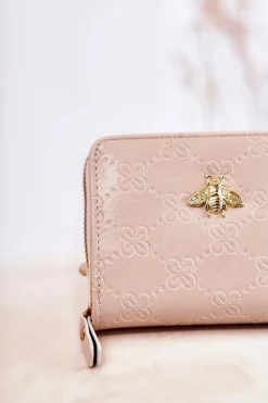 Clearance Damski Mały Portfel Z Ozdobą Beżowy Sanchos Portfele