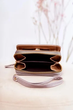 Online Boto Damski Mały Portfel Z Ozdobą Szary Sanchos