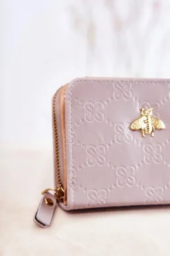 Online Boto Damski Mały Portfel Z Ozdobą Szary Sanchos