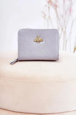 Best Boto Damski Mały Portfel Z Ozdobą Jasnoniebieski Sanchos