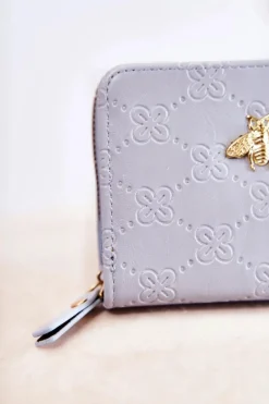 Best Boto Damski Mały Portfel Z Ozdobą Jasnoniebieski Sanchos