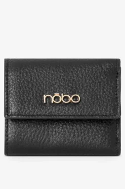 Nobo Damski Mały Portfel Ze Skóry Naturalnej NPUR-LR110-C020 Czarny