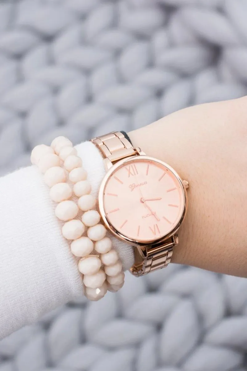 Discount Boto Damski Miedziany Stylowy Zegarek z Bransoletą