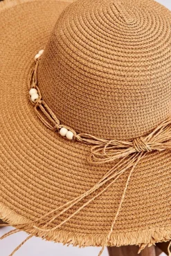 Outlet Damski Modny Kapelusz Z Ozdobną Kokardą Beżowy Okrycia Głowy