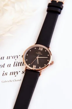 Best Giorgio&Dario Damski Modny Zegarek Na Pasku Czarny