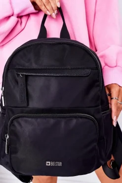 Discount Big Star Shoes Damski Plecak Big Star HH574106 Czarny