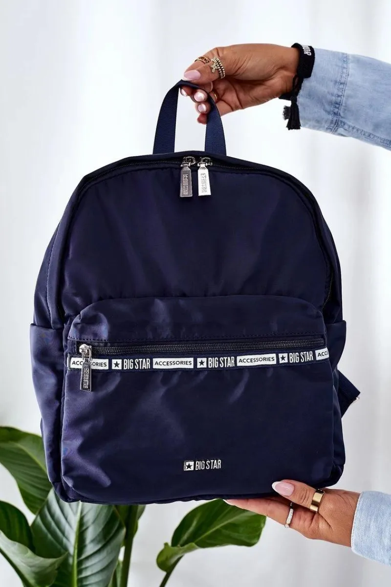 Best Damski Plecak Big Star II574043 Granatowy Plecaki