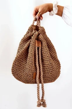 Best Big Star Shoes Damski Plecak Worek Big Star JJ574105 Beżowy