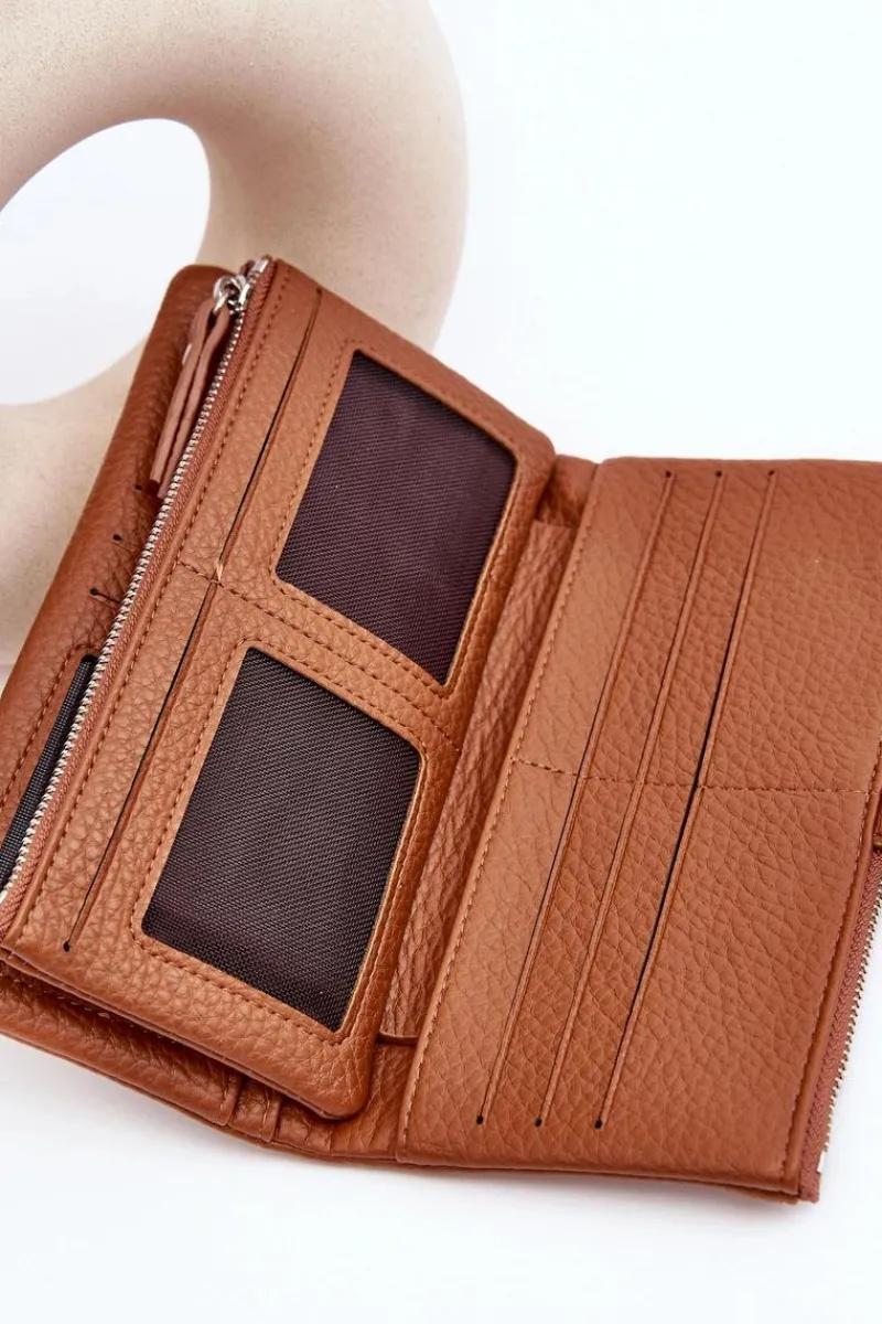 Discount Boto Damski Pojemny Portfel Brązowy Aenima