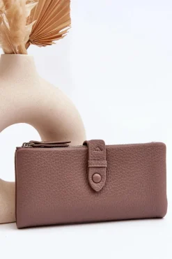 Portfele>Boto Damski Pojemny Portfel Jasnobrązowy Aenima