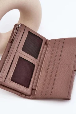 Portfele>Boto Damski Pojemny Portfel Jasnobrązowy Aenima