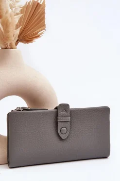Hot Damski Pojemny Portfel Szary Aenima Portfele