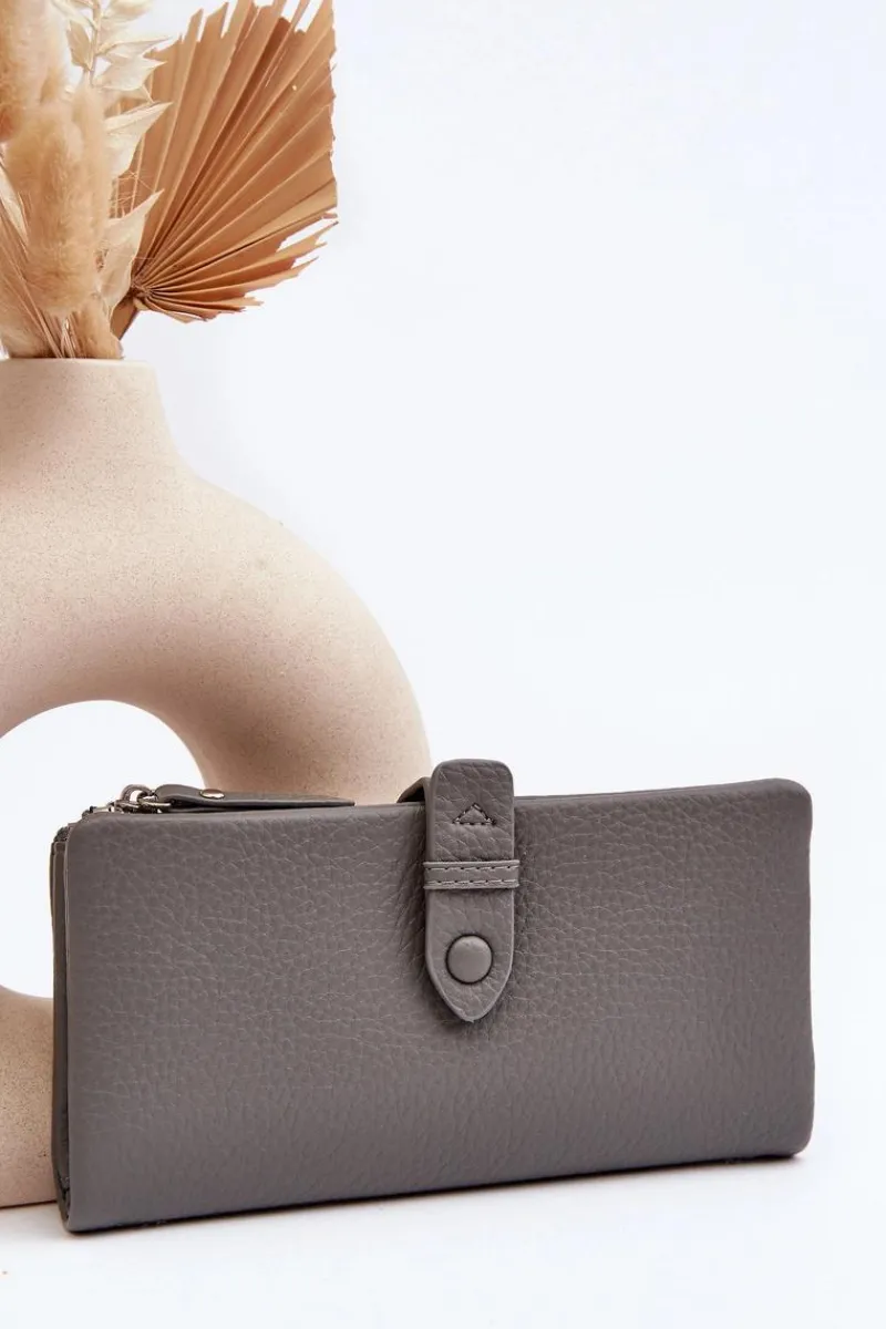 Hot Damski Pojemny Portfel Szary Aenima Portfele