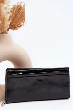 Portfele>Boto Damski Portfel Czarny Tiborlena