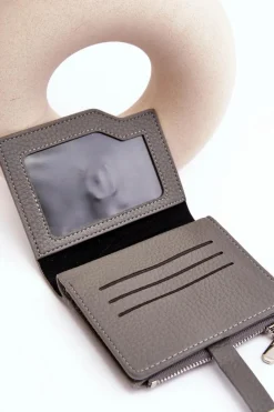 Best Boto Damski Portfel Portmonetka Z Ekoskóry Szary Lazara