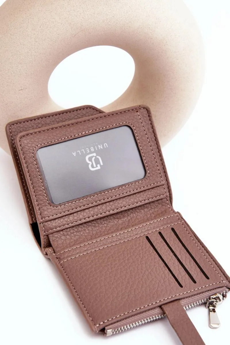 Best Damski Portfel Portmonetka Z Ekoskóry Jasnobrązowy Lazara Portfele