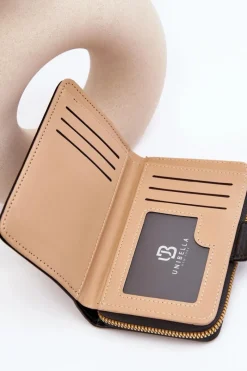 Discount Damski Portfel Portmonetka Z Ekoskóry Czarny Risuna Portfele