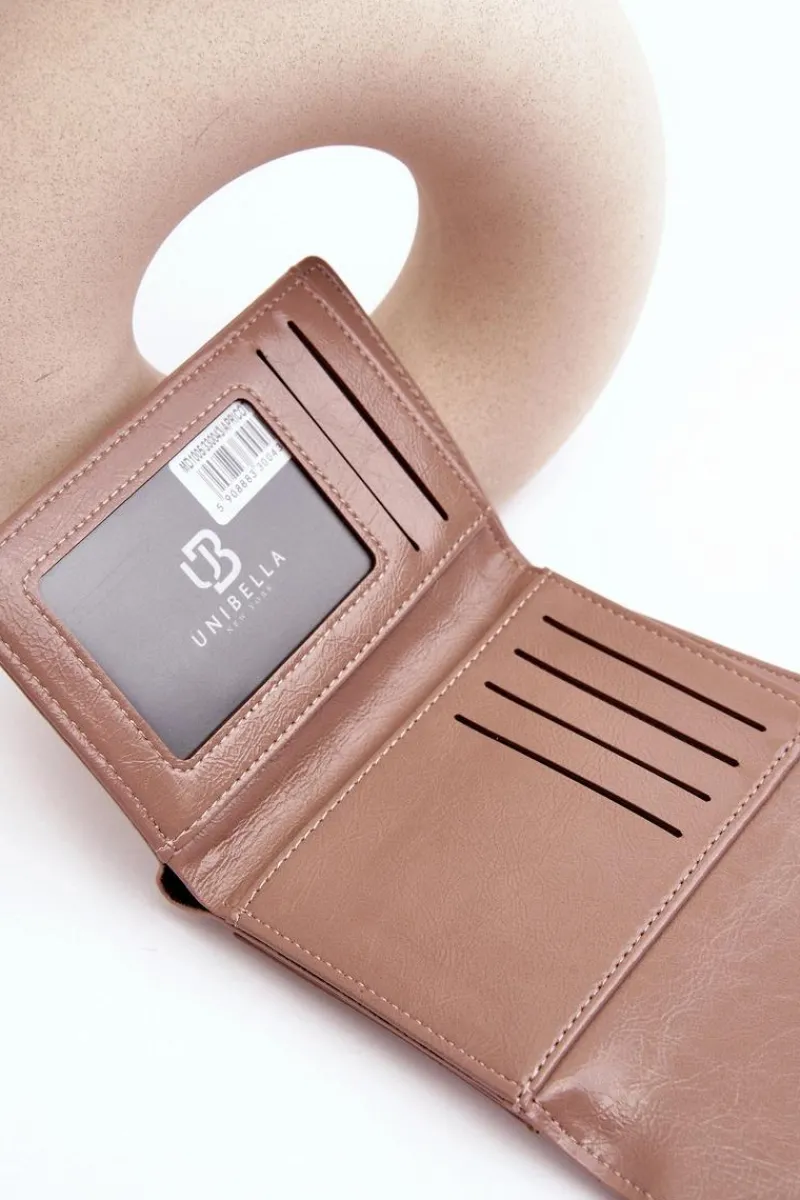 Portfele>Boto Damski Portfel Portmonetka Z Ekoskóry Beżowy Joanela