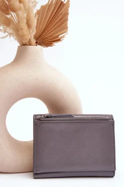 Portfele>Boto Damski Portfel Portmonetka Z Ekoskóry Joanela Szary