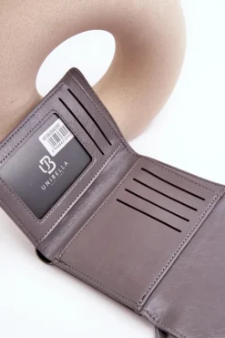 Portfele></noscript>Boto Damski Portfel Portmonetka Z Ekoskóry Joanela Szary