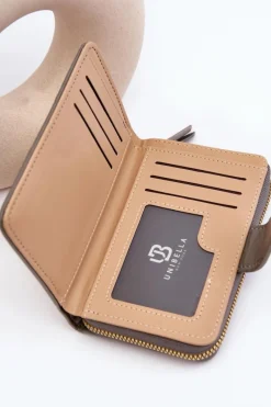 Sale Damski Portfel Portmonetka Z Ekoskóry Szary Risuna Portfele