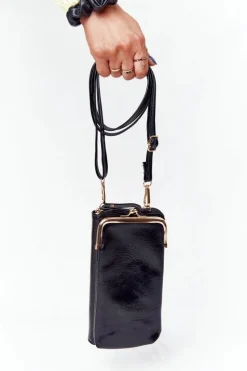 Outlet Damski Portfel 2w1Torebka Na Bigiel Selena Czarna Listonoszki|Portfele