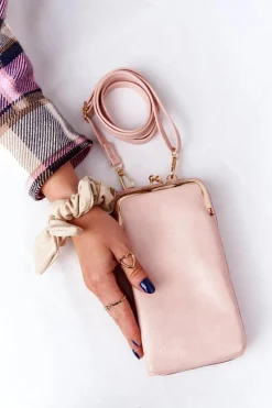 Listonoszki|Portfele>Boto Damski Portfel 2w1Torebka Na Bigiel Selena Różowy