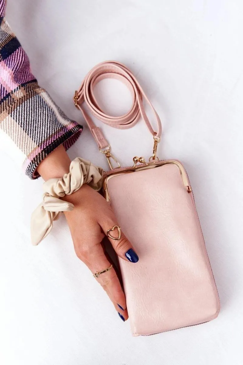 Listonoszki|Portfele>Boto Damski Portfel 2w1Torebka Na Bigiel Selena Różowy