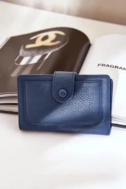 Hot Damski Portfel Z Eko Skóry Granatowy Isamille Portfele