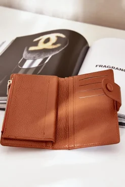 Discount Boto Damski Portfel Z Eko Skóry Brązowy Isamille