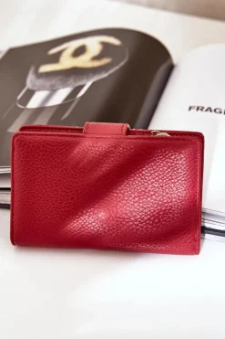 Portfele>Boto Damski Portfel Z Eko Skóry Isamille Czerwony