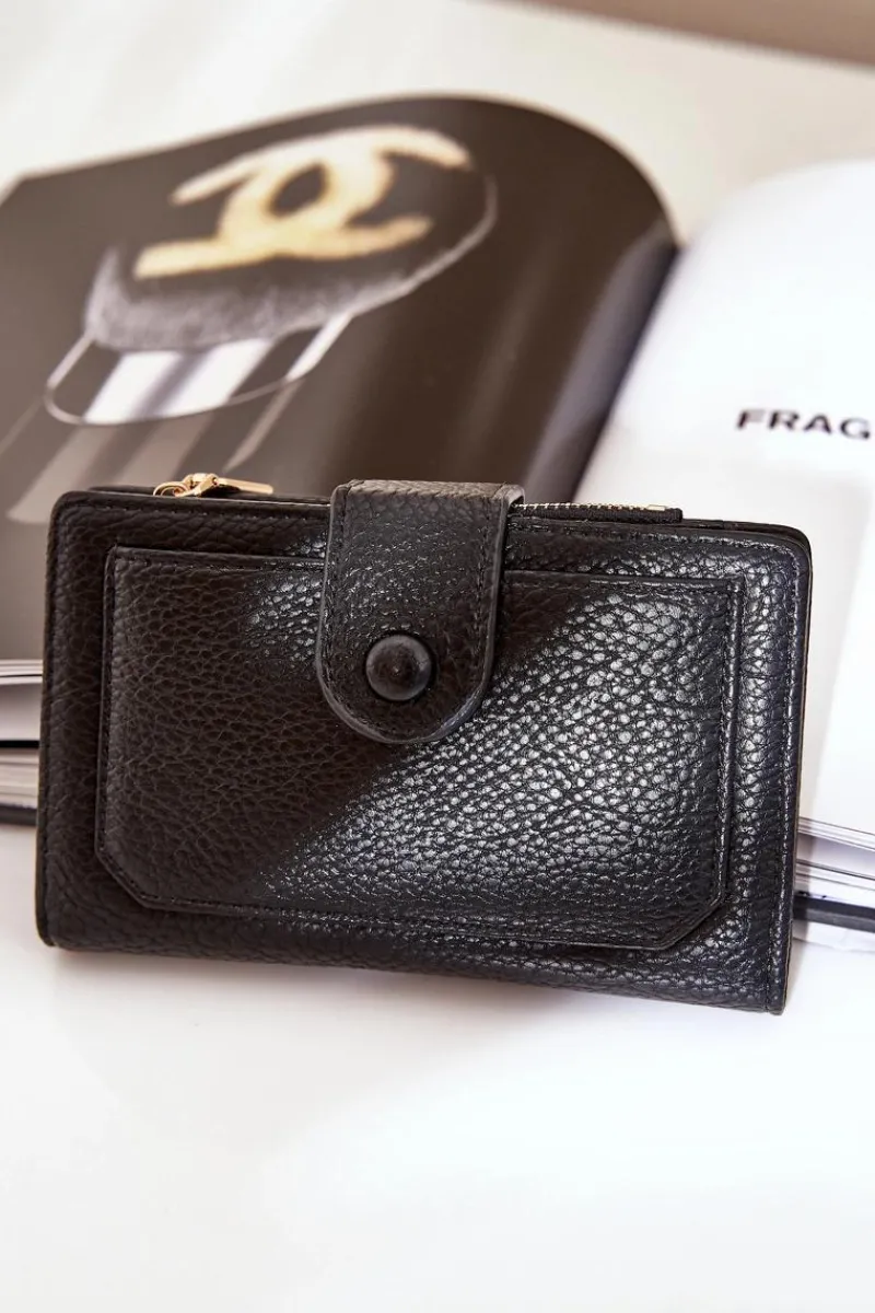 Best Damski Portfel Z Eko Skóry Czarne Isamille Portfele