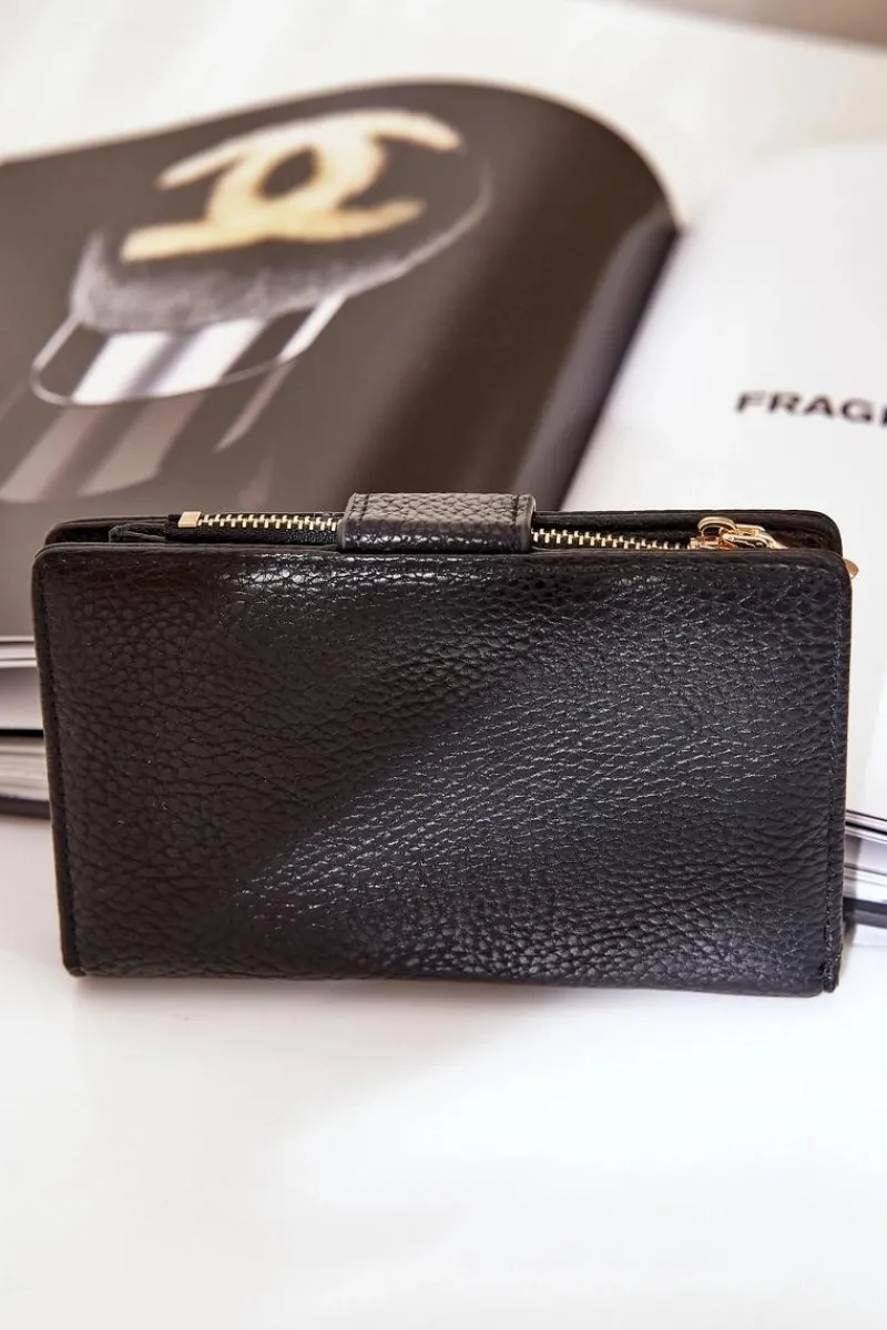 Best Damski Portfel Z Eko Skóry Czarne Isamille Portfele