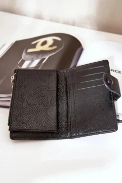 Best Damski Portfel Z Eko Skóry Czarne Isamille Portfele