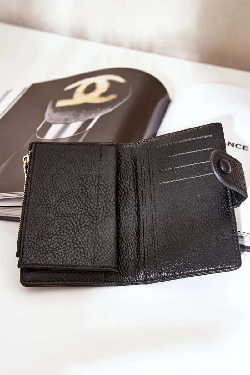 Best Damski Portfel Z Eko Skóry Czarne Isamille Portfele