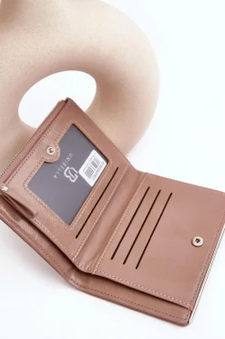 Discount Damski Portfel Z Ekoskóry Beżowy Cudea Portfele