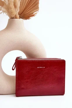 Portfele>Boto Damski Portfel Z Ekoskóry Czerwony Cudea