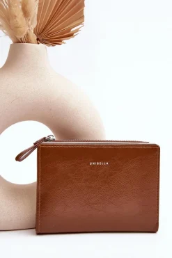 Hot Boto Damski Portfel Z Ekoskóry Brązowy Cudea