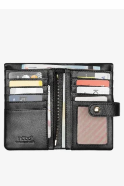 Portfele>Nobo Damski Portfel Ze Skóry Naturalnej NPUR-LR0010-C020 Czarny