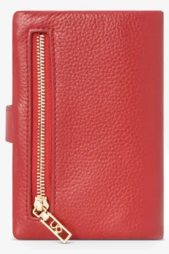 Discount Damski Portfel Ze Skóry Naturalnej NPUR-LR0010-C005 Czerwony Portfele